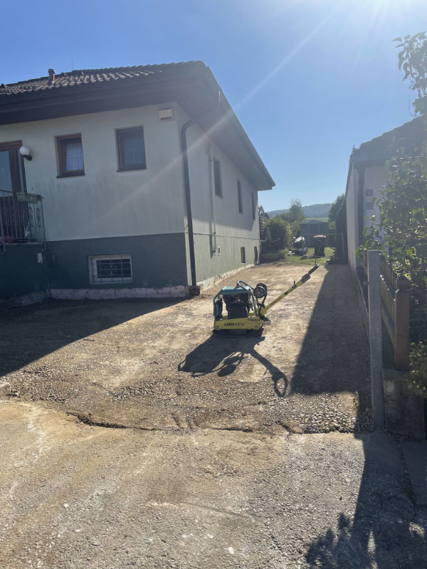 Unterbau für Bepflasterung